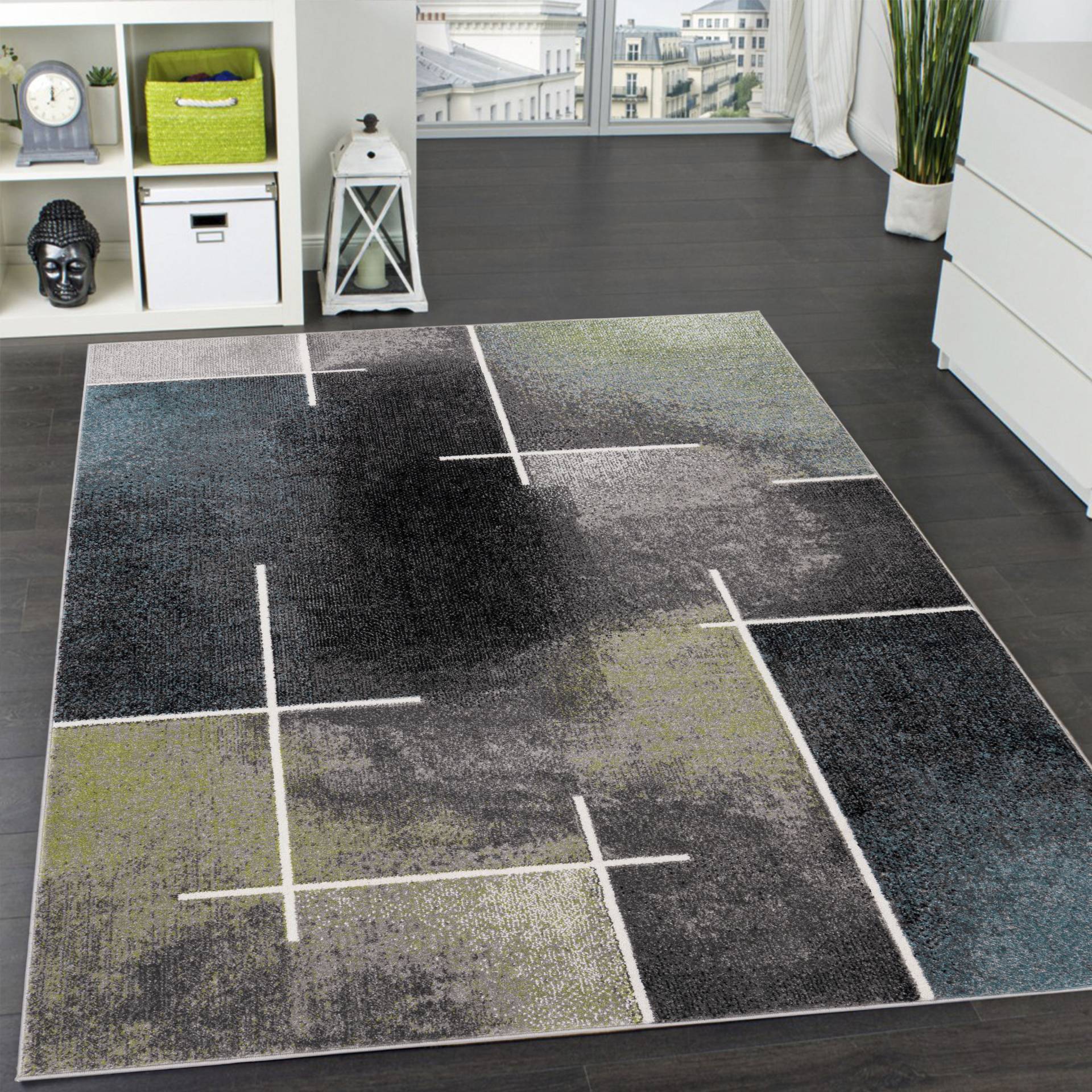 Paco Home Teppich »ECE 936«, rechteckig, 14 mm Höhe, Kurzflor, modernes Design, geometrisches Muster Paco Home Teppich »ECE 936«, rechteckig, 14 mm Höhe, Kurzflor, modernes Design, geometrisches Muster von PACO HOME