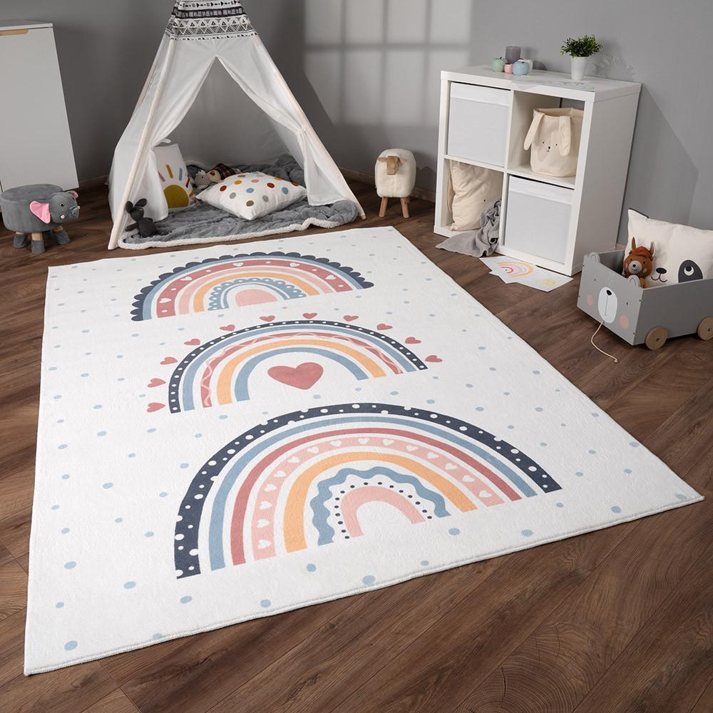 Teppich Kinderzimmer Regenbogen Rutschfest Unisex  160 cm von Paco Home