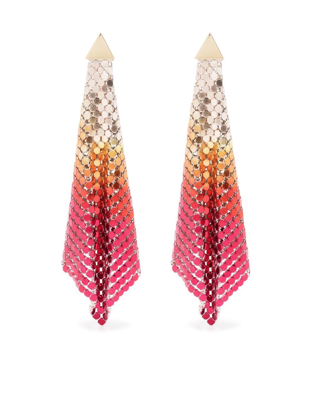 Rabanne Pixel Flow chainmail earrings - Pink von Rabanne