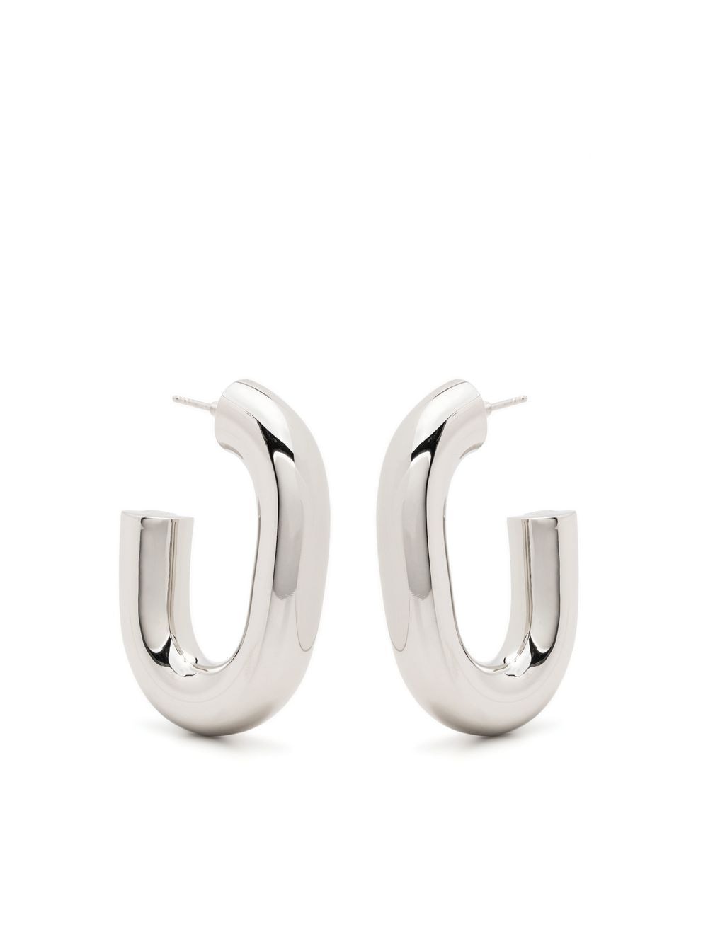 Rabanne XL Link hoop earrings - Silver von Rabanne