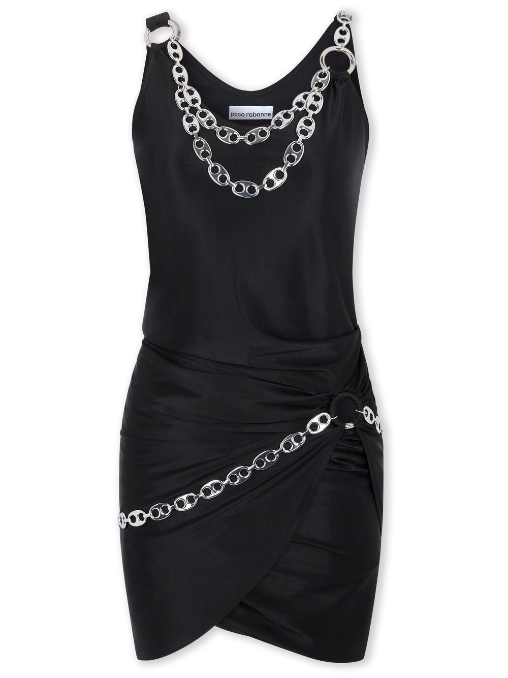 Rabanne chain embellished mini dress - Black von Rabanne