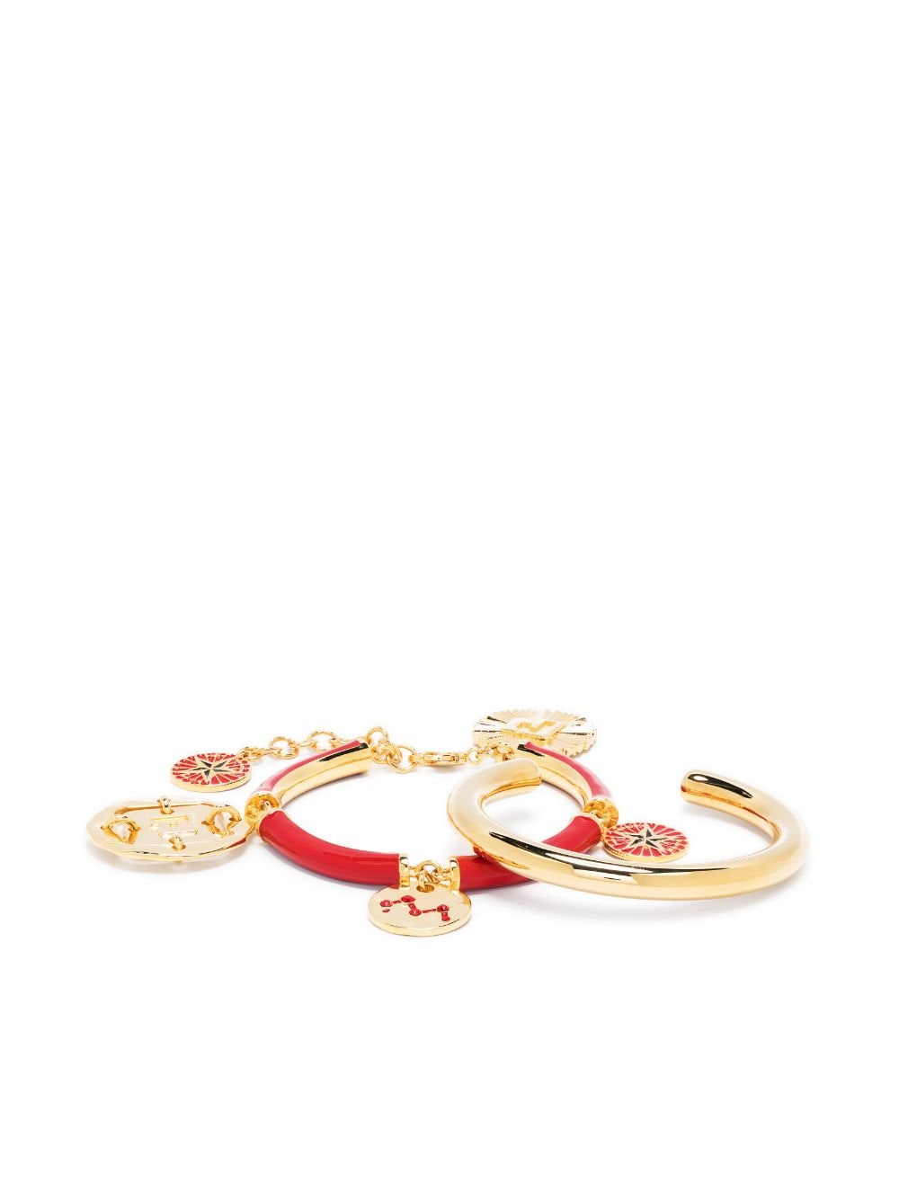 Rabanne charm bangle bracelet set - Gold von Rabanne