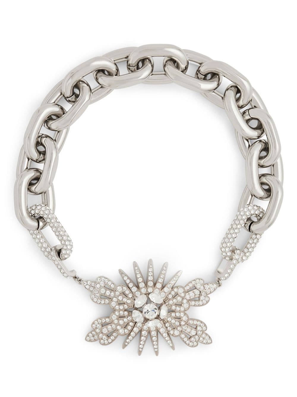 Rabanne crystal-embellished necklace - Silver von Rabanne