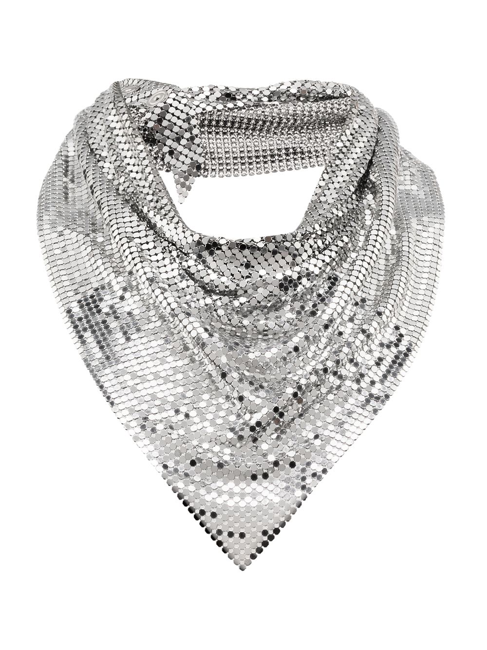 Rabanne draped mesh necklace - Silver von Rabanne