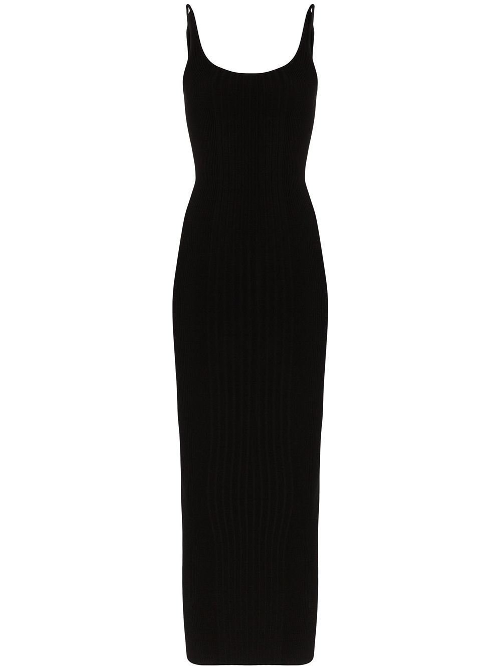 Rabanne ribbed-knit maxi dress - Black von Rabanne