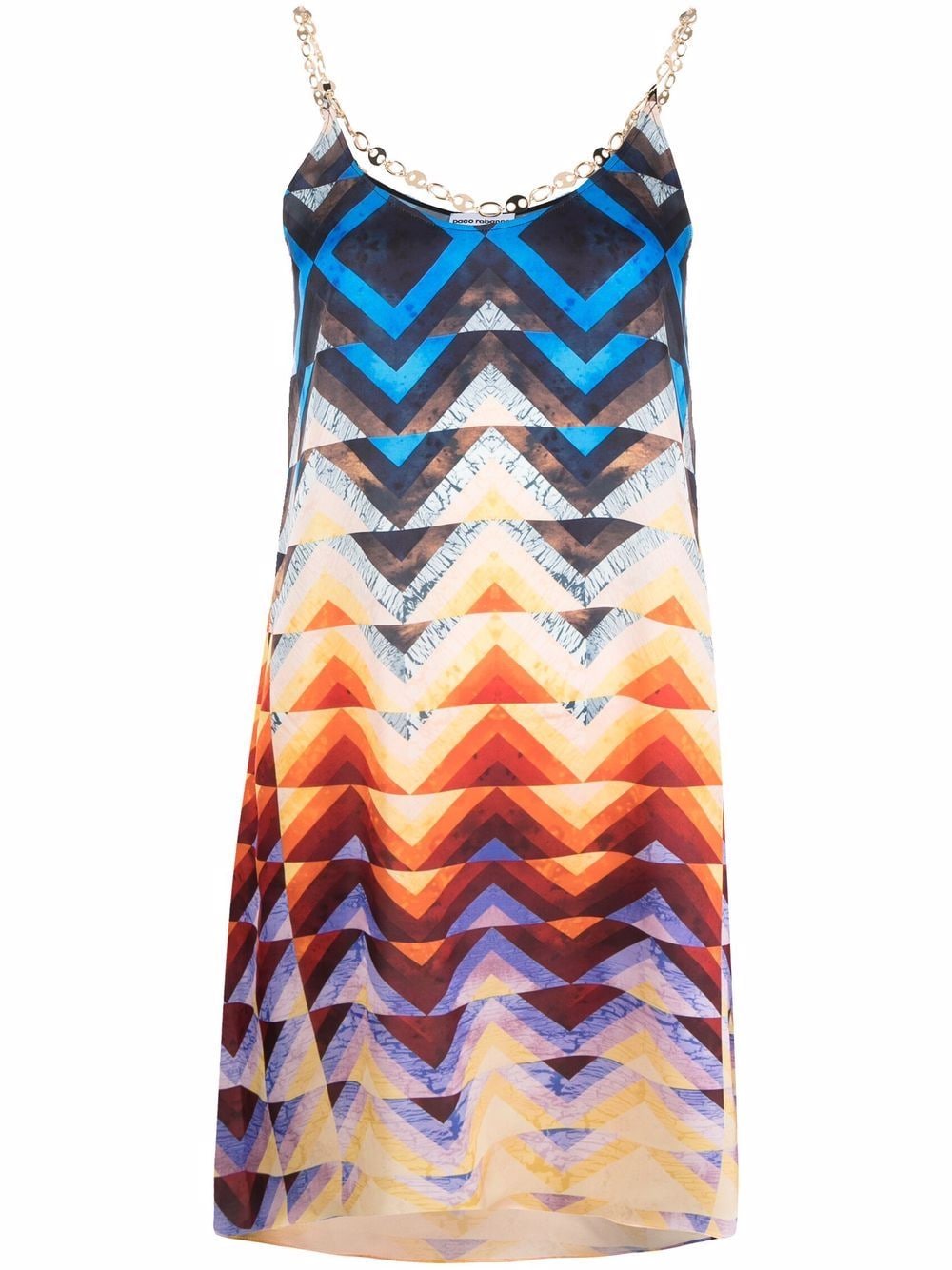 Rabanne geometric-print dress - Blue von Rabanne
