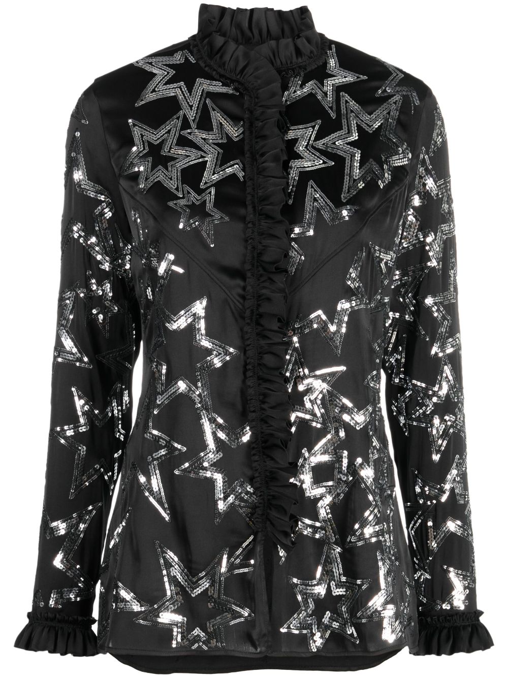 Rabanne sequin-embellished star shirt - Black von Rabanne