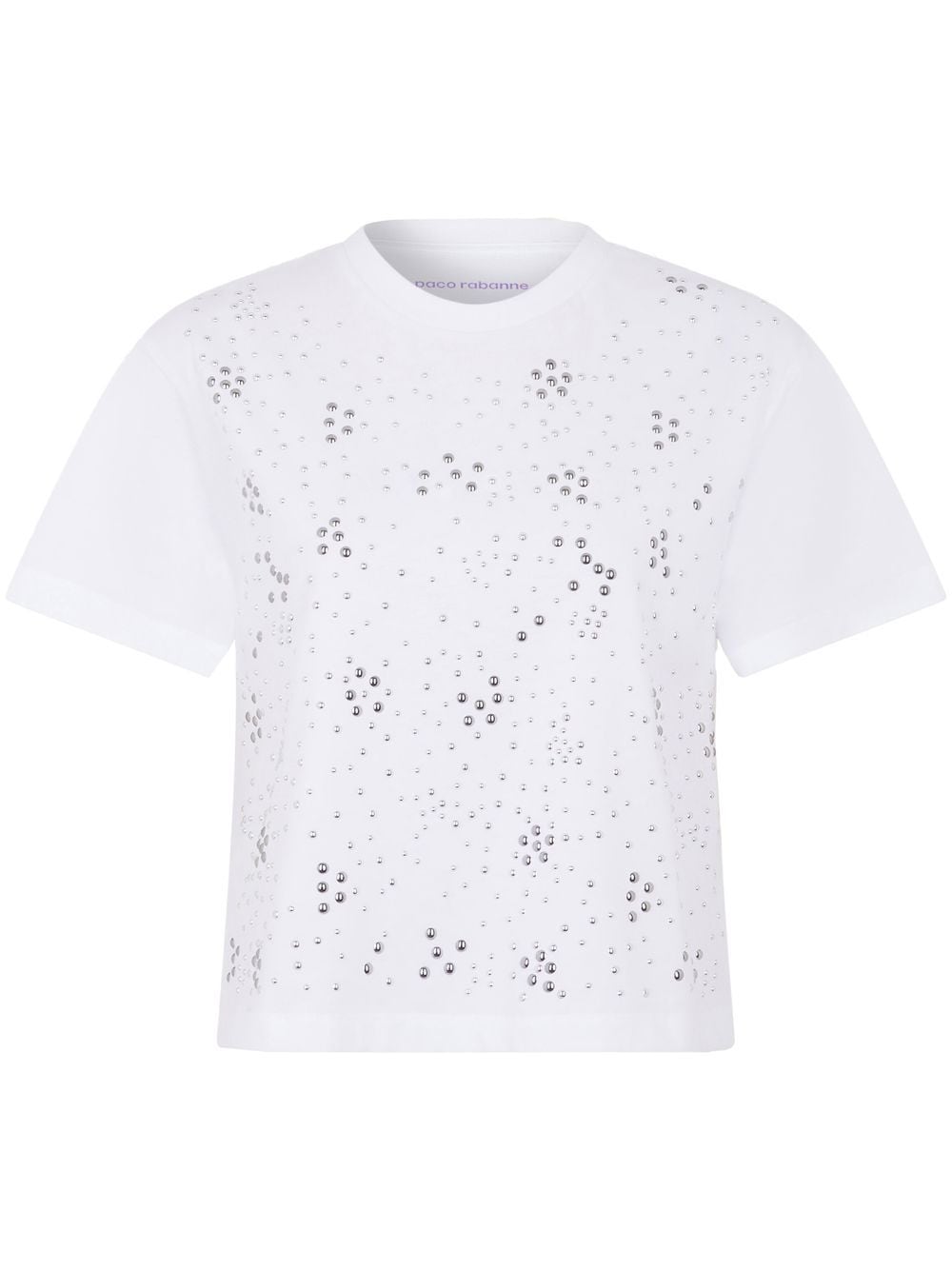 Rabanne studded crew-neck T-shirt - White von Rabanne