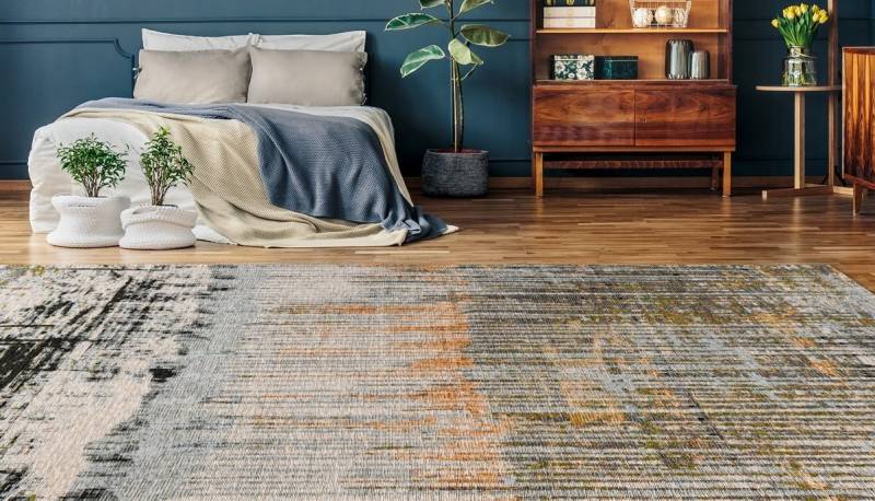 Padiro Teppich »Charme 325«, rechteckig, 5 mm Höhe, Chenille Flachgewebe im Vintage Stil von Padiro