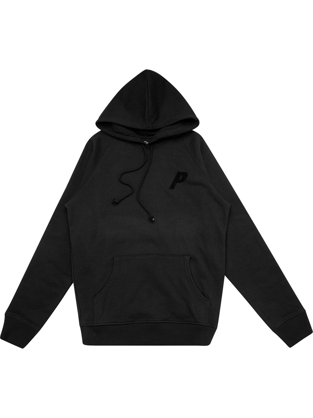 Palace Flocka "Black/Black" drawstring hoodie von Palace