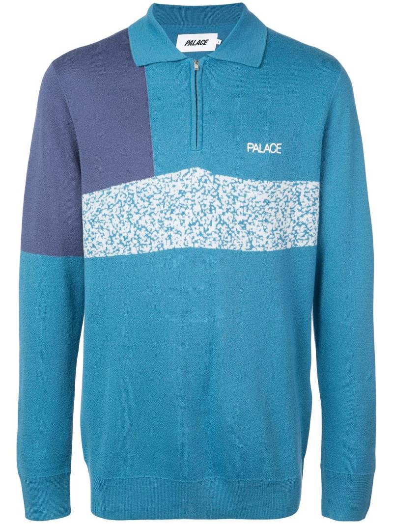 Palace Blocker half-zip jumper - Blue von Palace