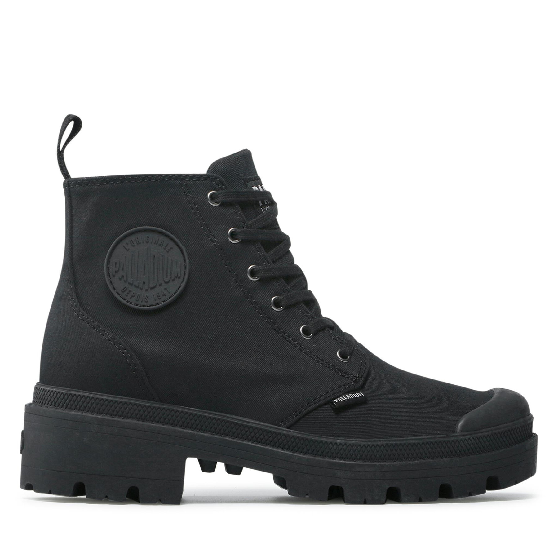 Schnürstiefeletten Palladium Pallabase Twill 96907-008-M Schwarz Schnürstiefeletten Palladium Pallabase Twill 96907-008-M Schwarz von Palladium