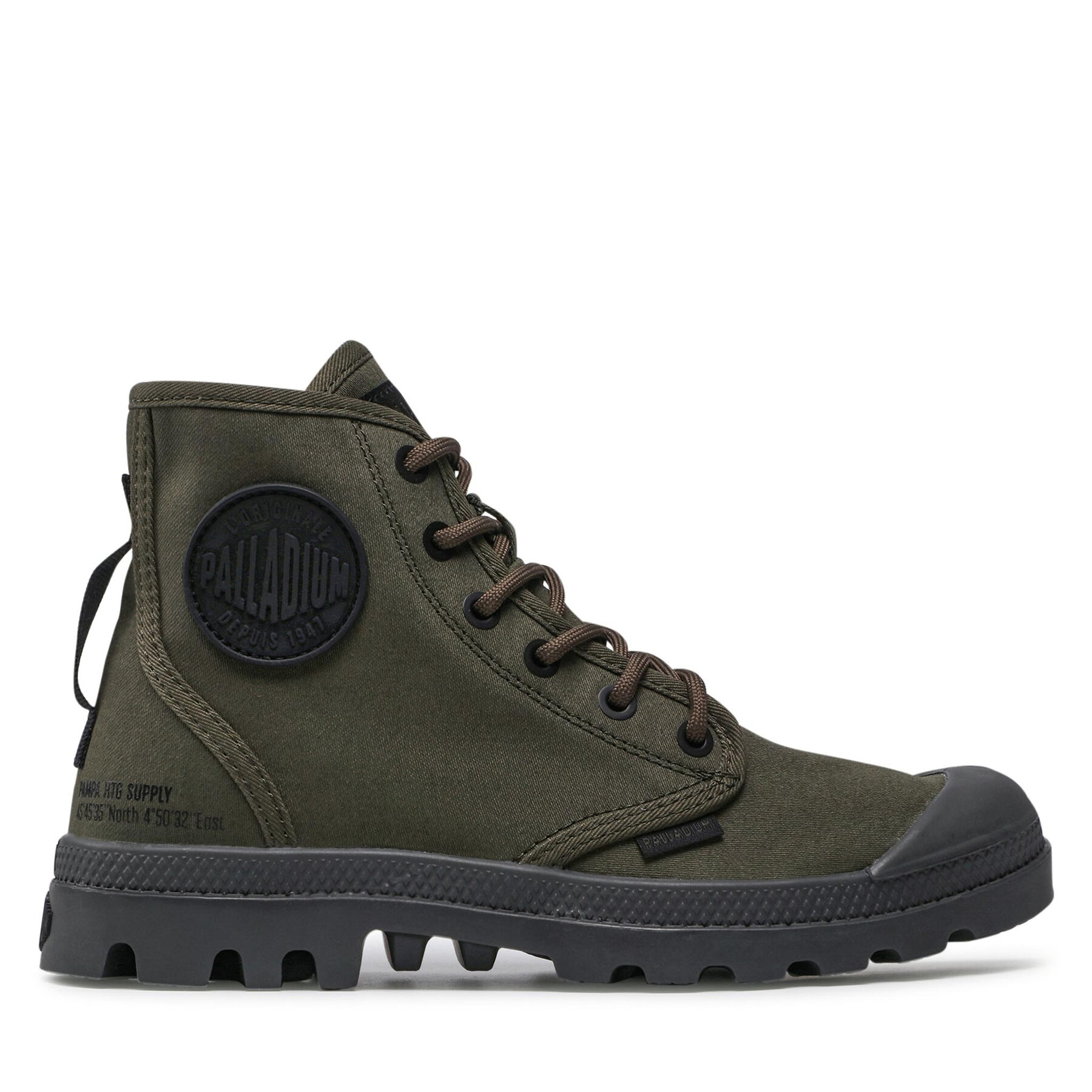 Schnürstiefeletten Palladium Pampa Hi Htg Supply 77356-325-M Olive Night von Palladium