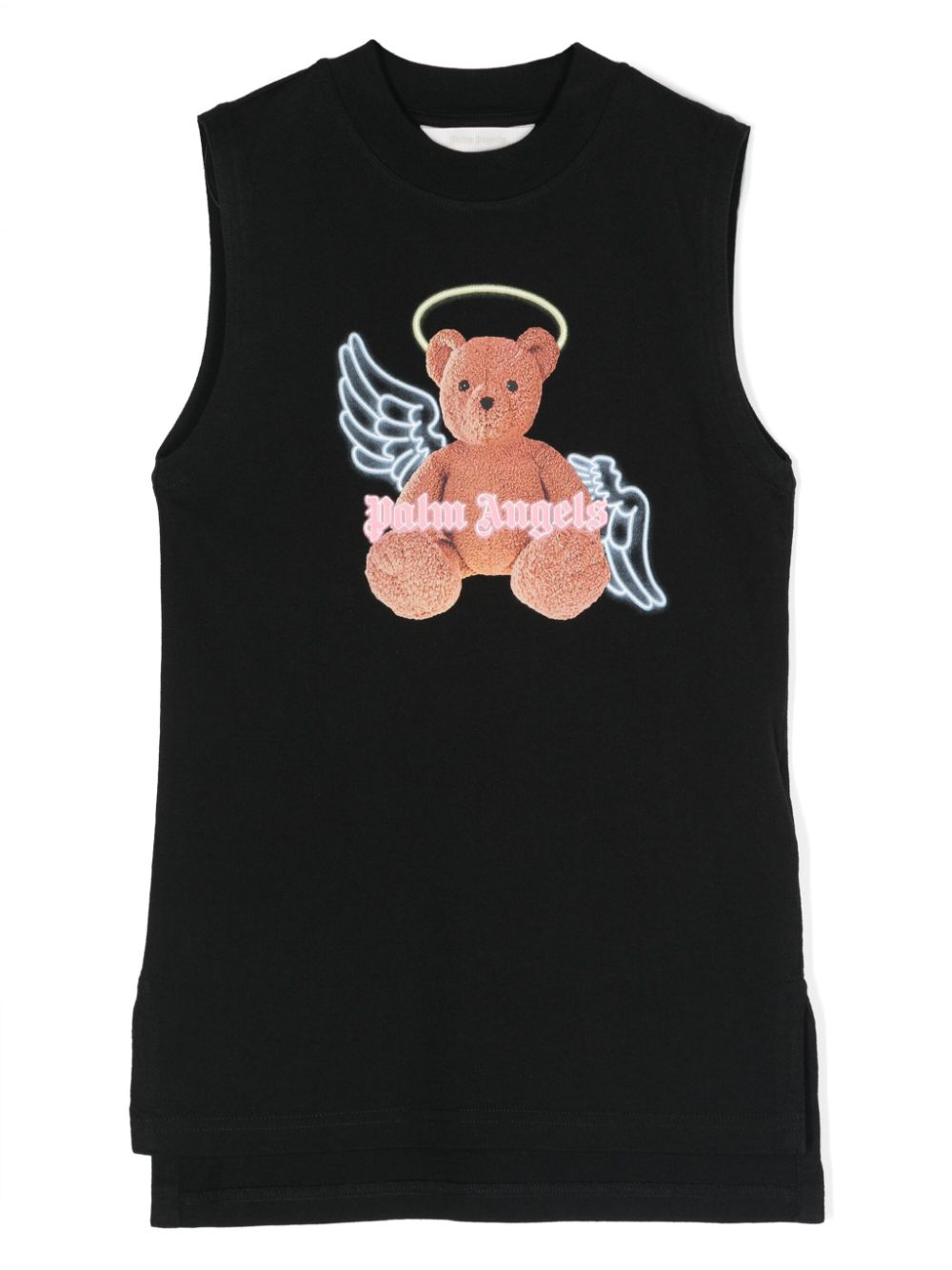 Palm Angels Kids Bear Angel cotton tank dress - Black von Palm Angels Kids