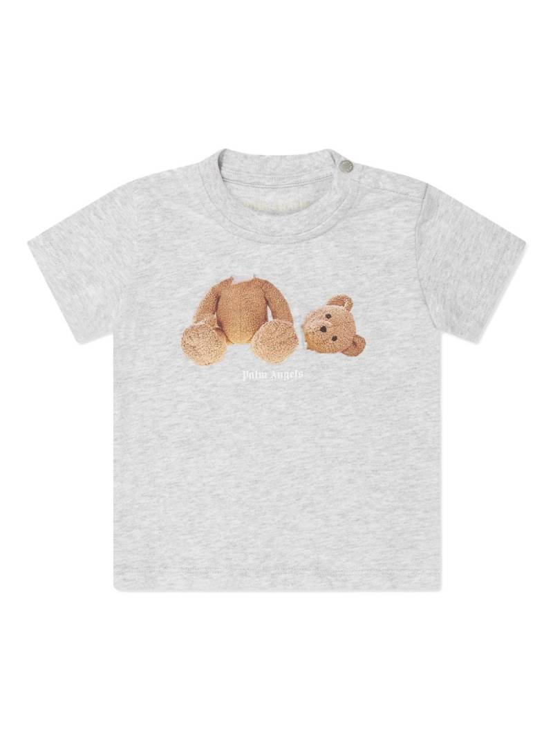 Palm Angels Kids Bear-print cotton T-shirt - Grey von Palm Angels Kids