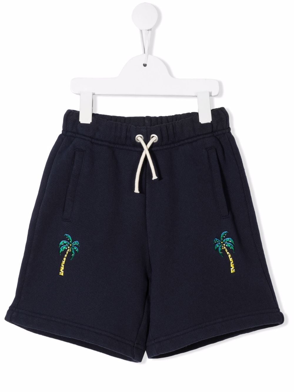 Palm Angels Kids embroidered palm-tree drawstring shorts - Blue von Palm Angels Kids