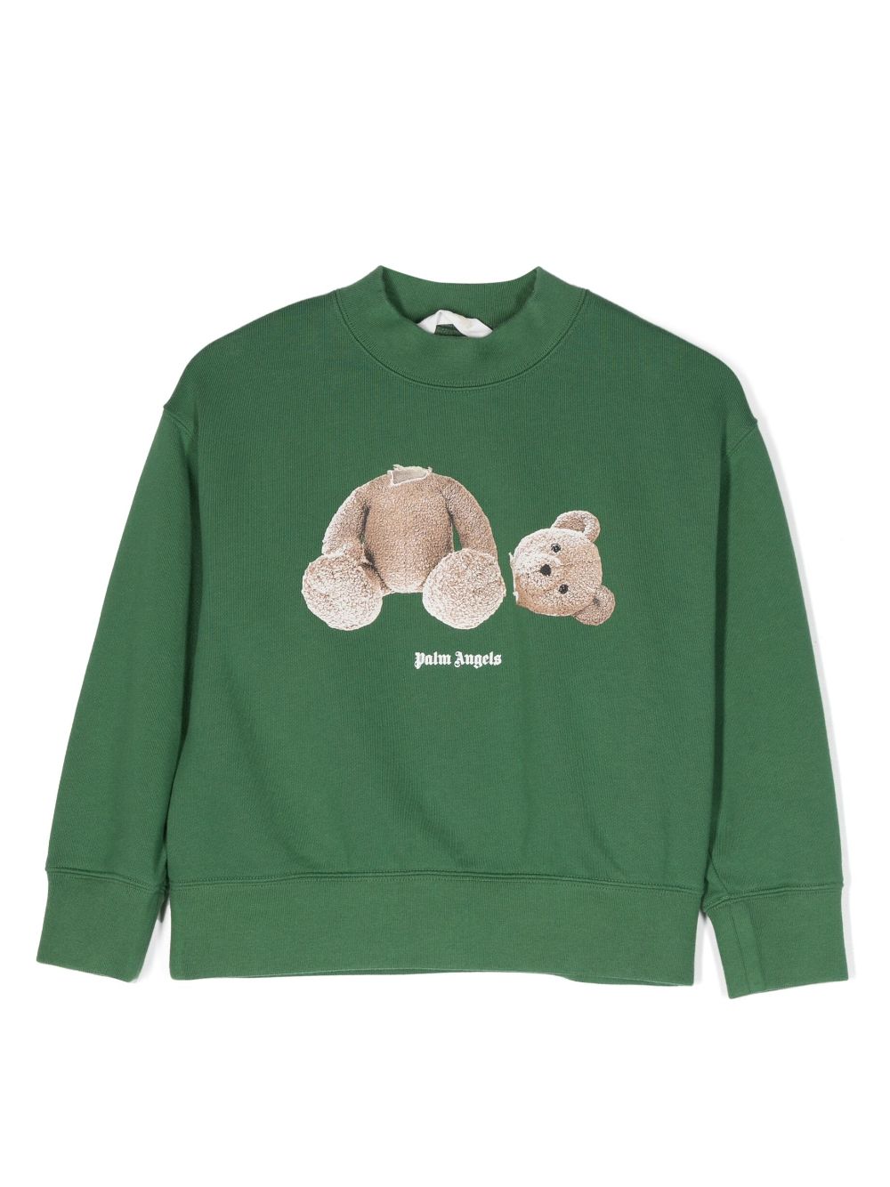 Palm Angels Kids Teddy Bear-print sweatshirt - Green von Palm Angels Kids