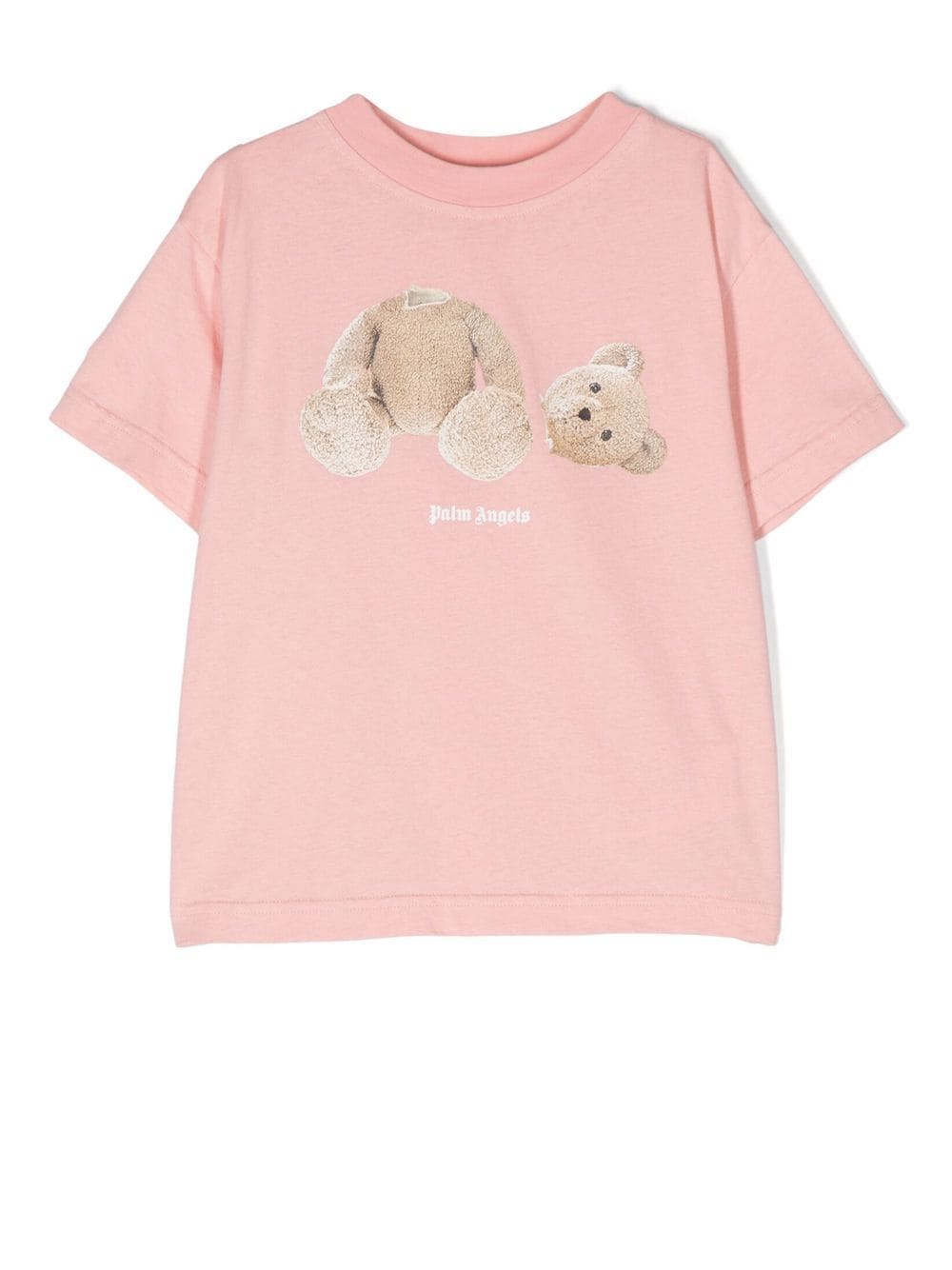 Palm Angels Kids Teddy-print cotton t-shirt - Pink von Palm Angels Kids