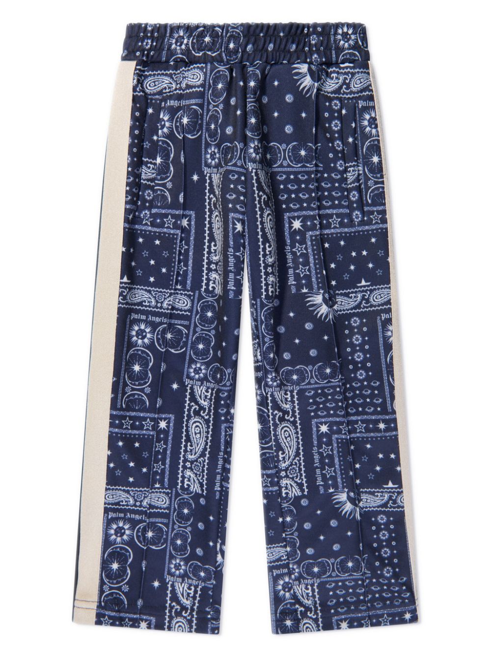 Palm Angels Kids bandana-print straight-leg trousers - Blue von Palm Angels Kids