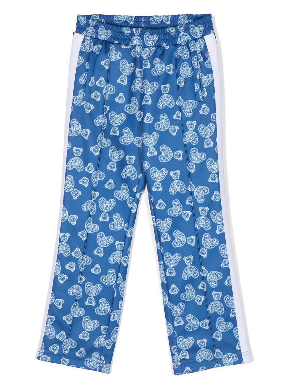 Palm Angels Kids bear-motif elasticated-waist trousers - Blue von Palm Angels Kids