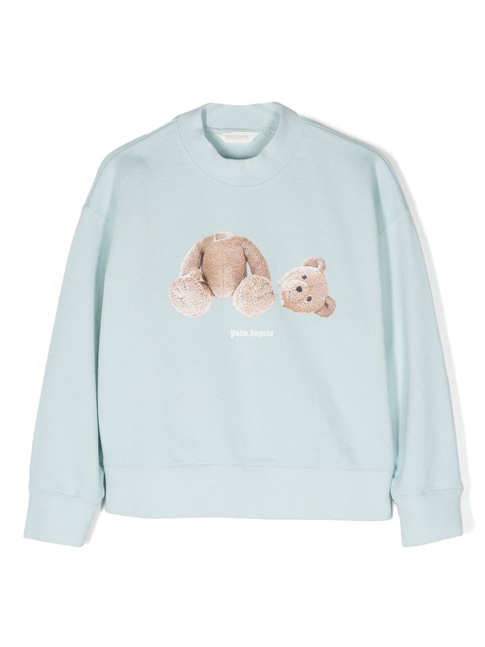 Palm Angels Kids bear-print cotton sweatshirt - Blue von Palm Angels Kids