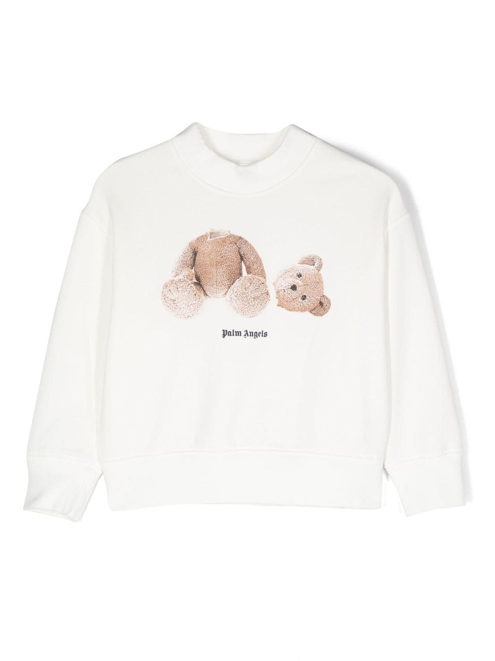 Palm Angels Kids crew neck bear-print sweatshirt - White von Palm Angels Kids