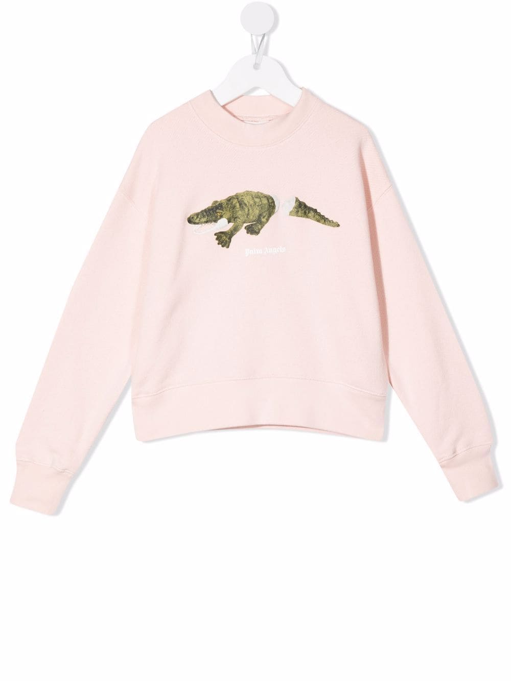 Palm Angels Kids crocodile-print cotton sweatshirt - Pink von Palm Angels Kids