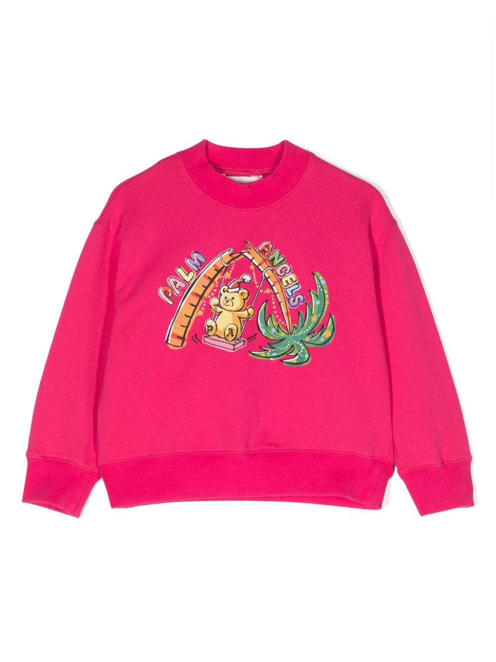 Palm Angels Kids graphic-print cotton sweatshirt - Pink von Palm Angels Kids