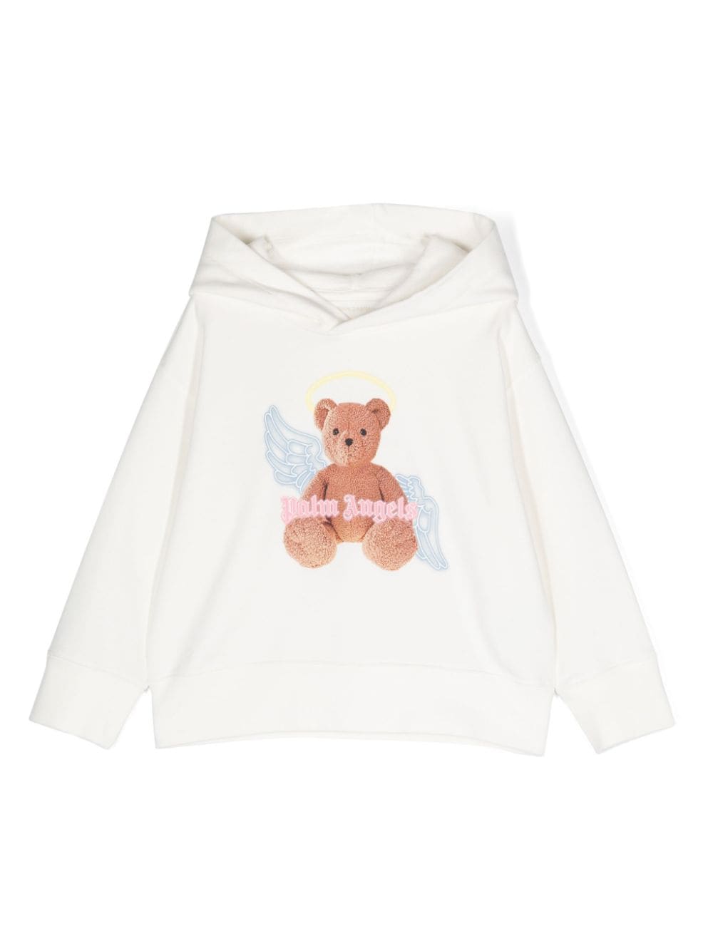 Palm Angels Kids graphic-print jersey hoodie - White von Palm Angels Kids