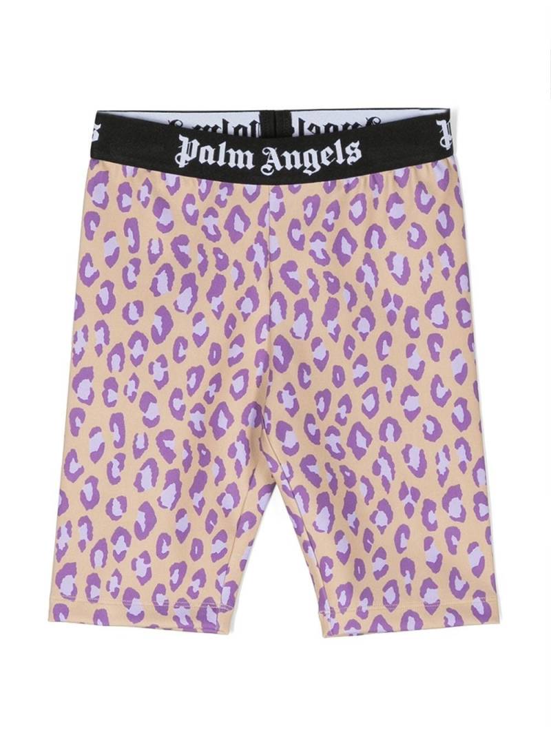Palm Angels Kids leopard-print sport leggings - Neutrals von Palm Angels Kids