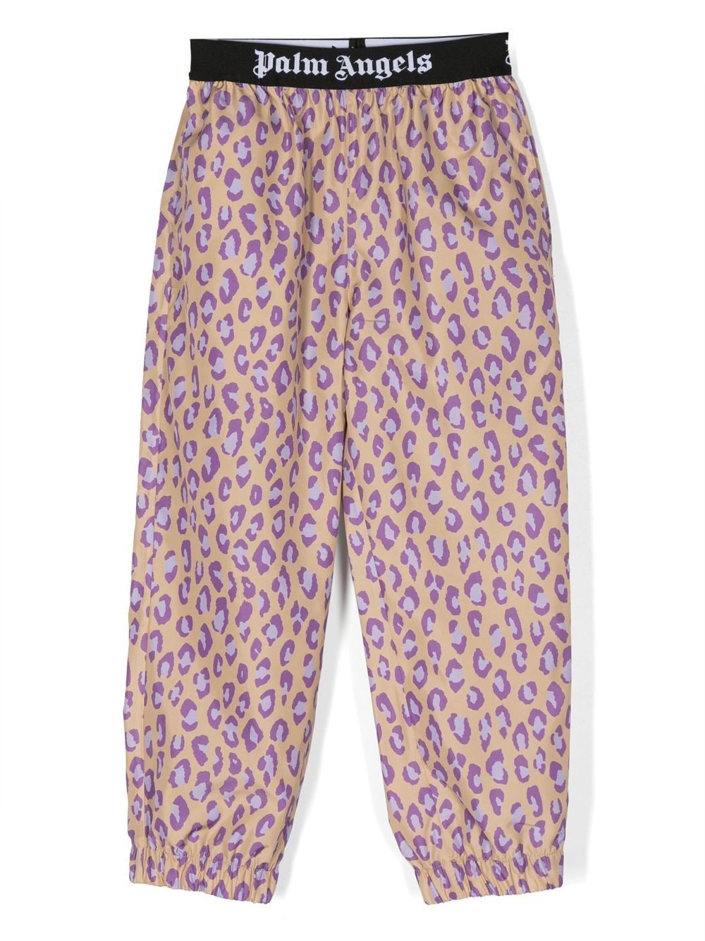 Palm Angels Kids leopard-print straight-leg track pants - Neutrals von Palm Angels Kids