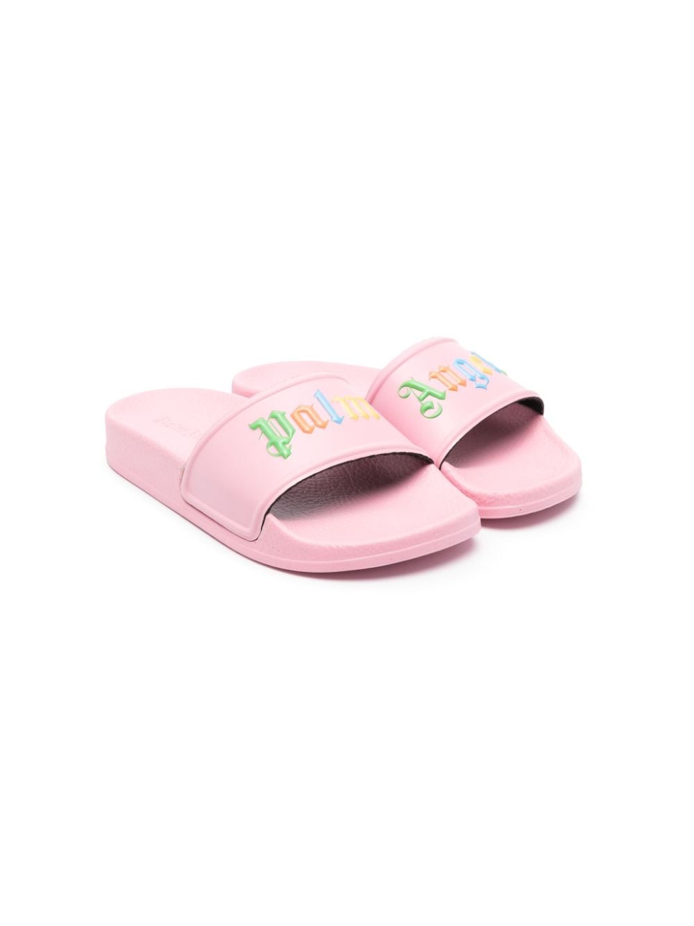 Palm Angels Kids logo-embossed pool slides - Pink von Palm Angels Kids