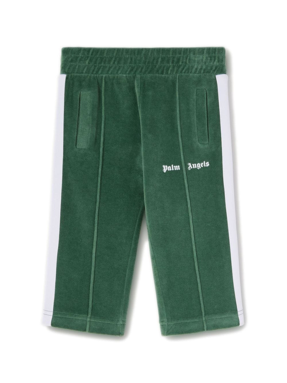 Palm Angels Kids logo-embroidered cotton track pants - Green von Palm Angels Kids