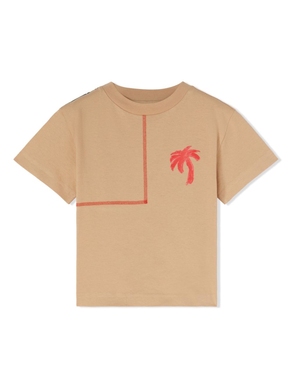 Palm Angels Kids logo-print cotton T-shirt - Neutrals von Palm Angels Kids