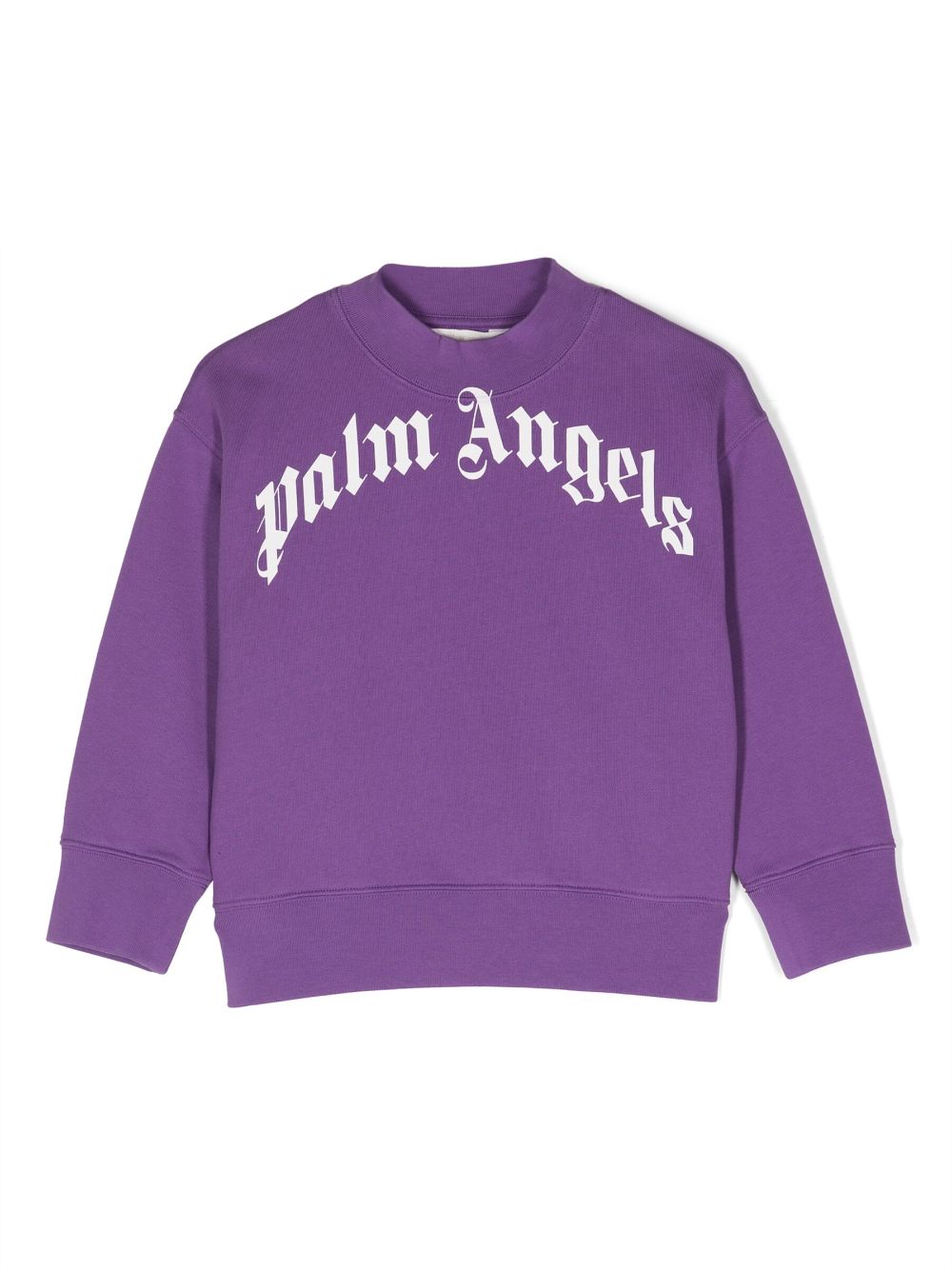 Palm Angels Kids logo-print cotton sweatshirt - Purple von Palm Angels Kids