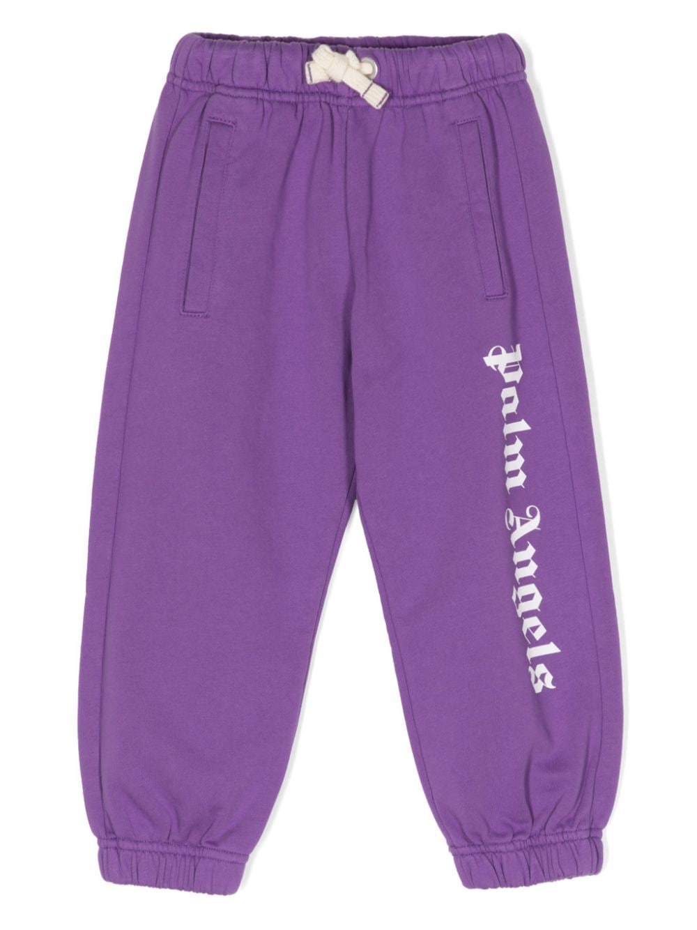 Palm Angels Kids logo-print cotton track pants - Purple von Palm Angels Kids