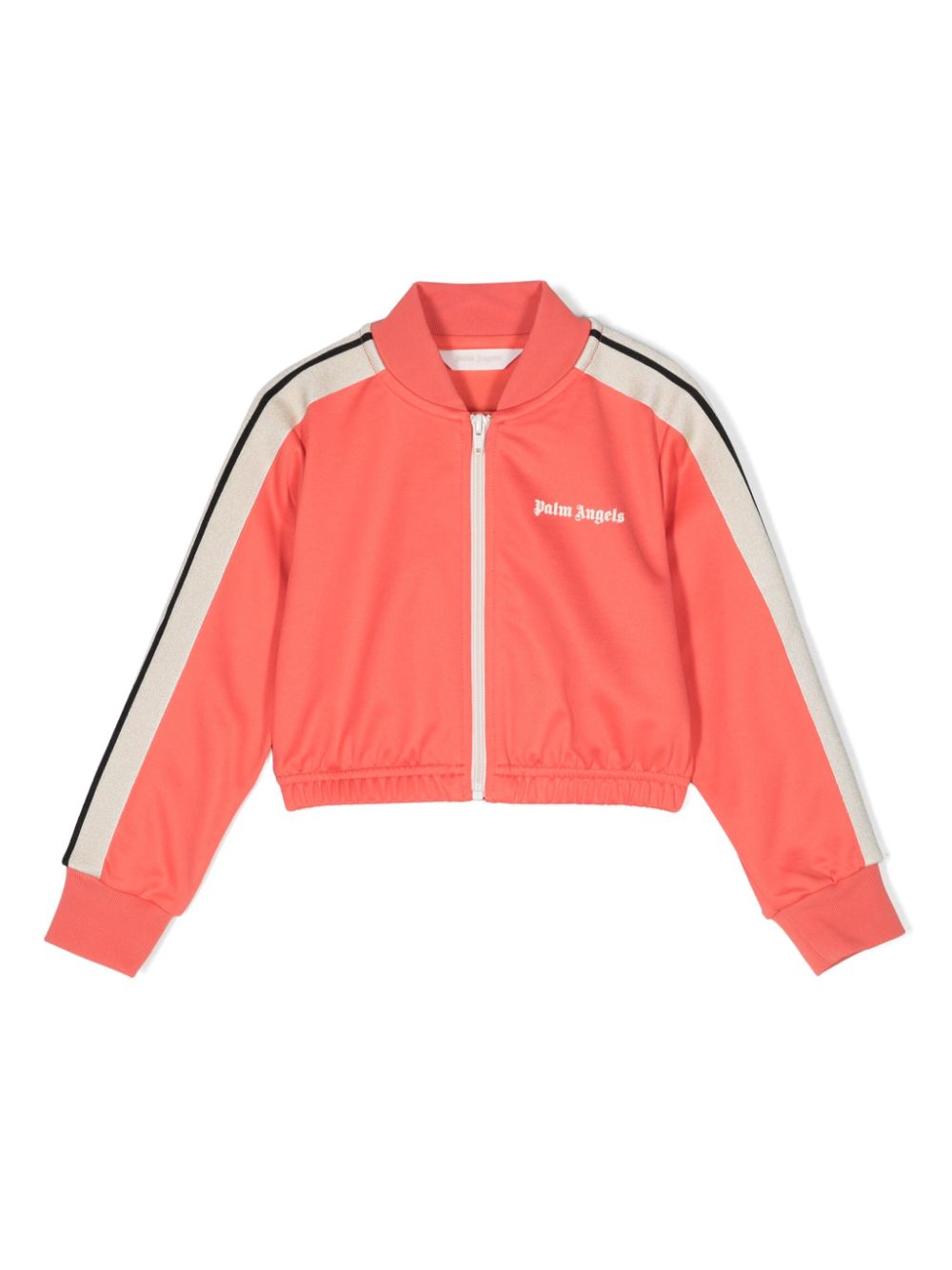 Palm Angels Kids logo-print cropped bomber jacket - Orange von Palm Angels Kids