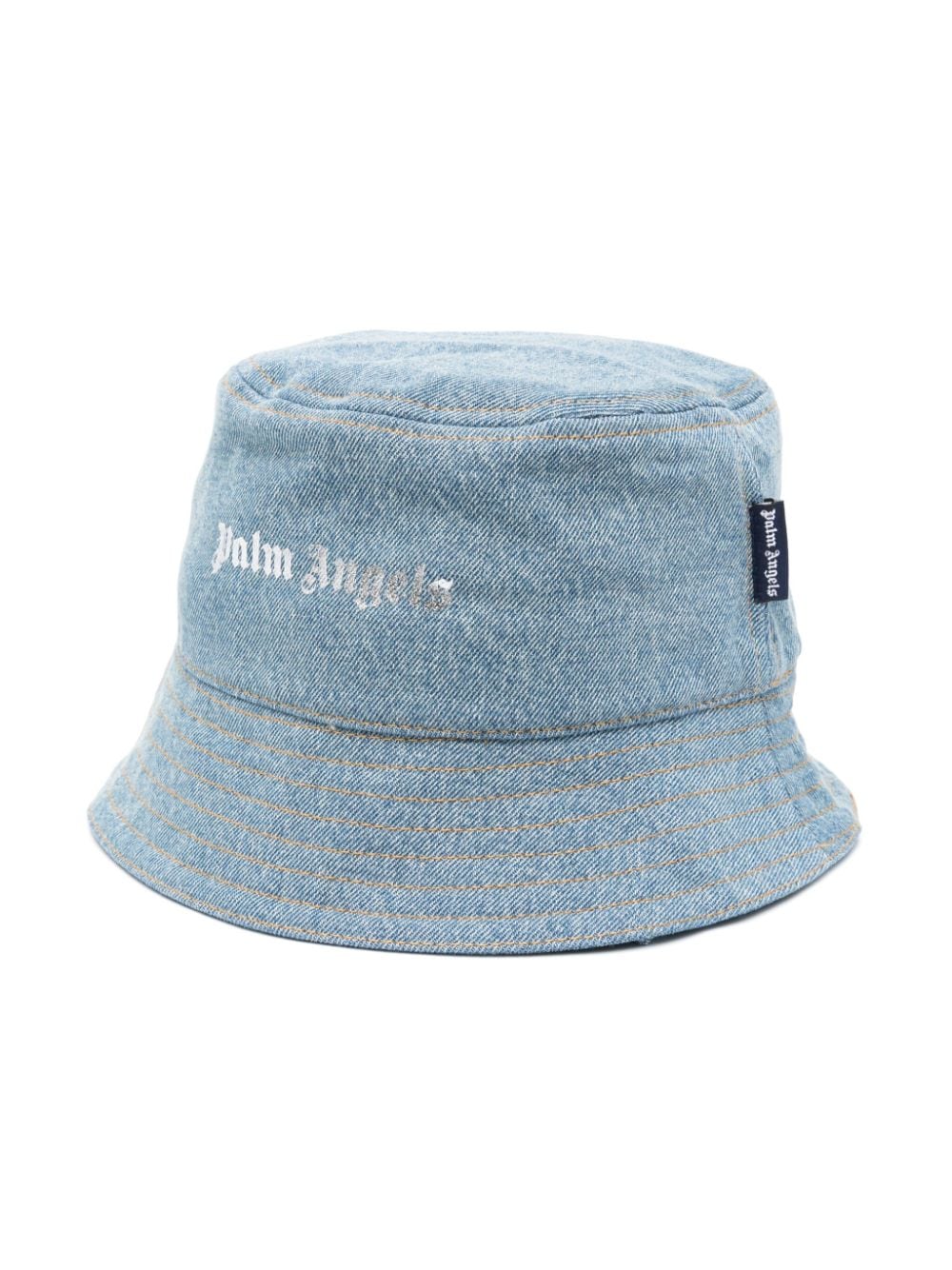 Palm Angels Kids logo-print denim hat - Blue von Palm Angels Kids