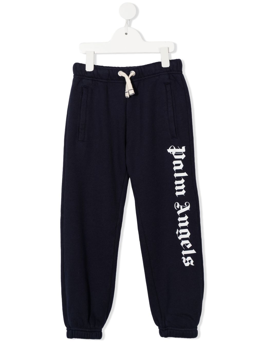 Palm Angels Kids logo-print drawstring track pants - Blue von Palm Angels Kids