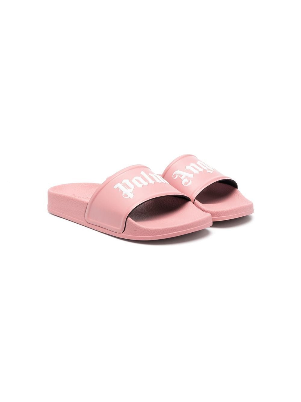 Palm Angels Kids logo-print flat slides - Pink von Palm Angels Kids