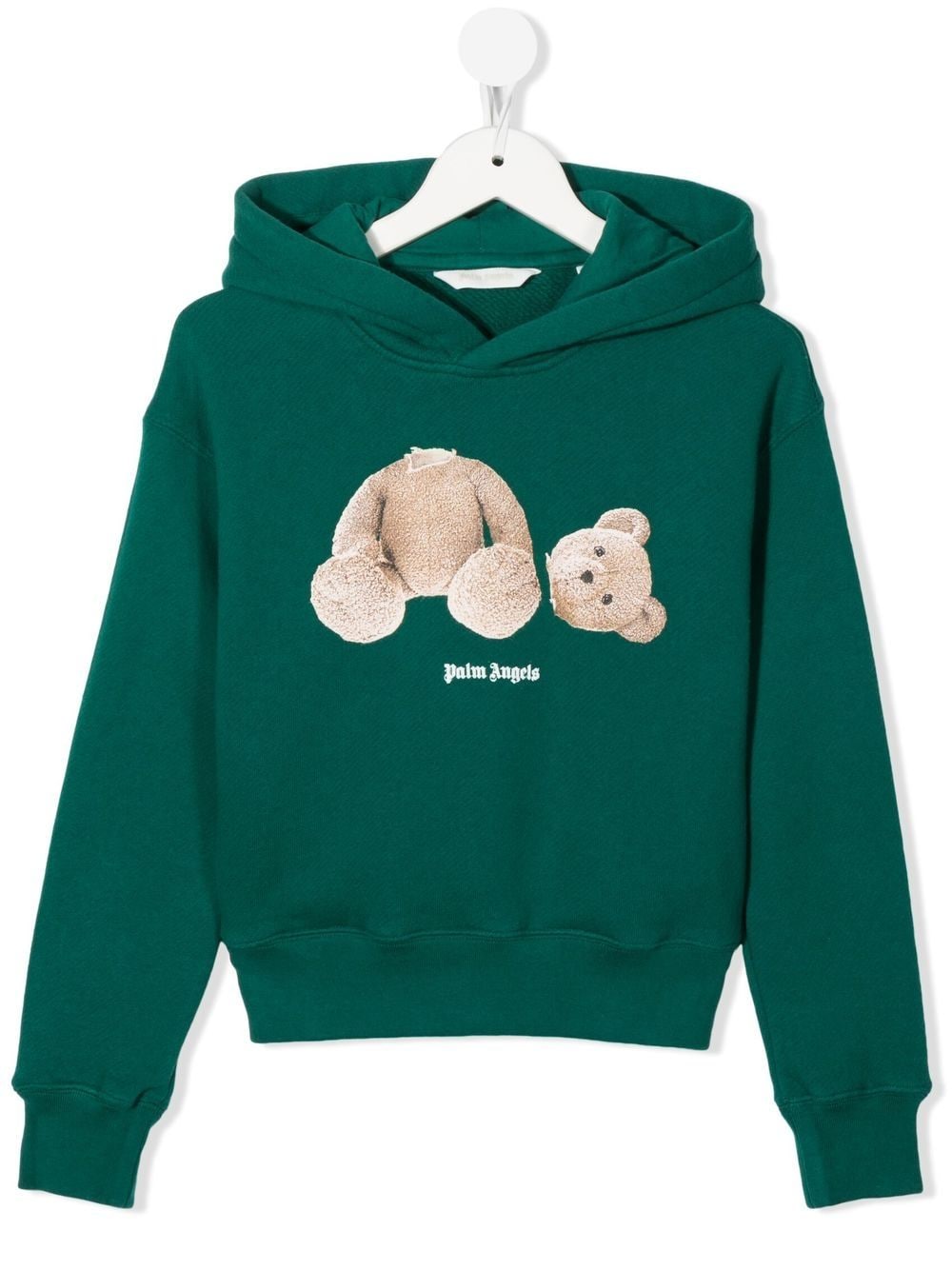 Palm Angels Kids logo-print hoodie - Green von Palm Angels Kids