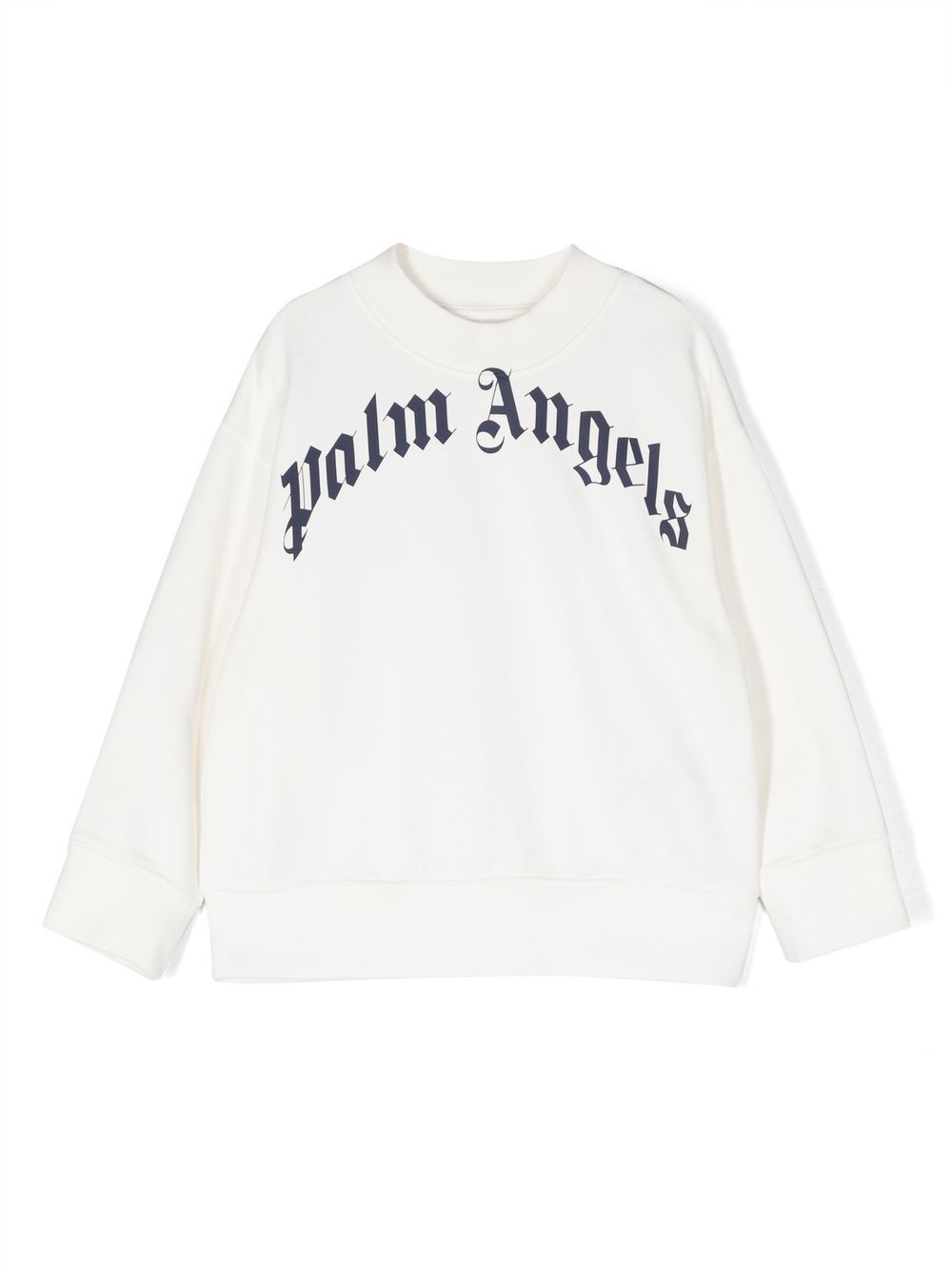 Palm Angels Kids logo-print long-sleeve T-shirt - White von Palm Angels Kids