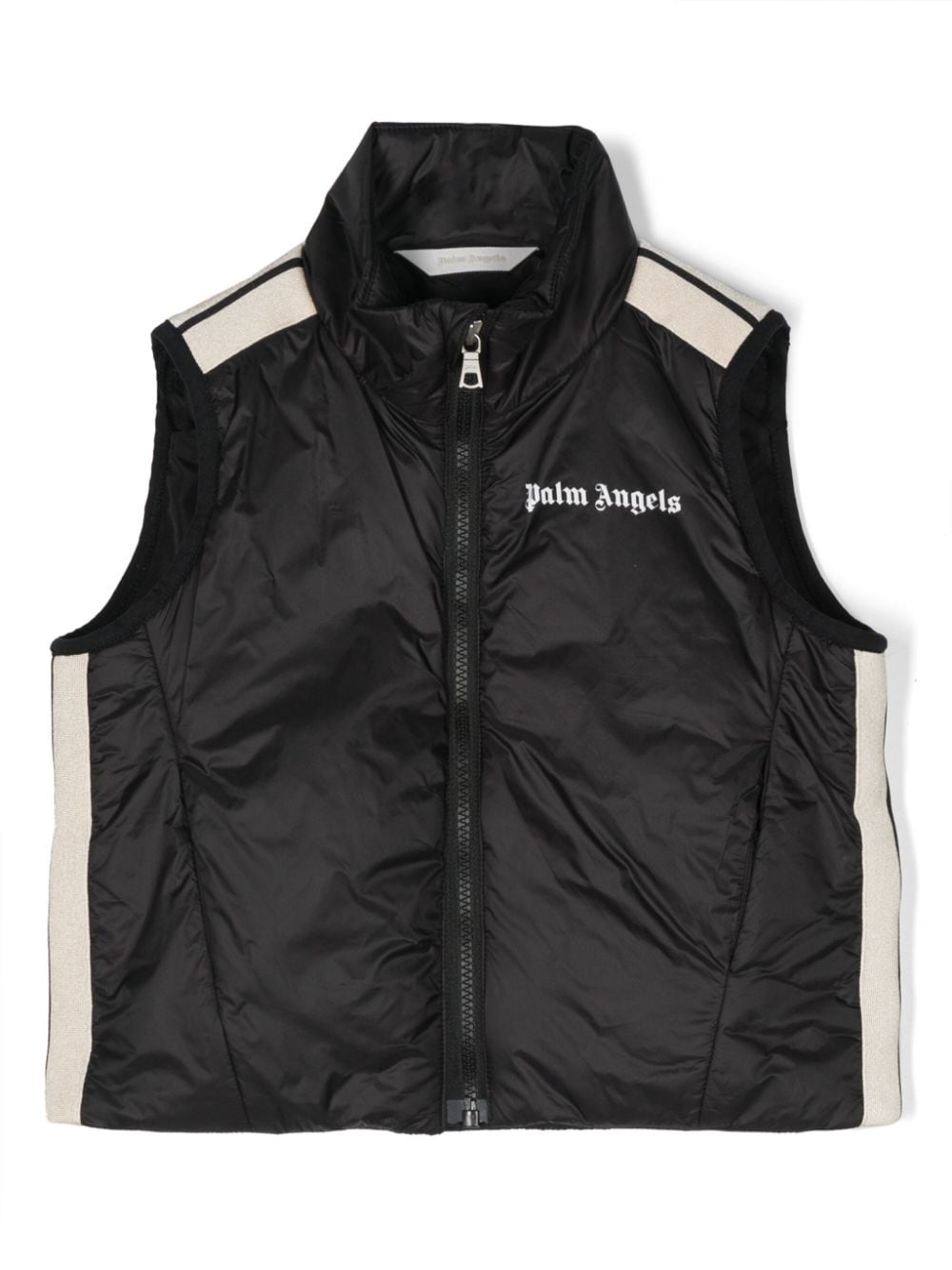 Palm Angels Kids logo-print padded gilet - Black von Palm Angels Kids