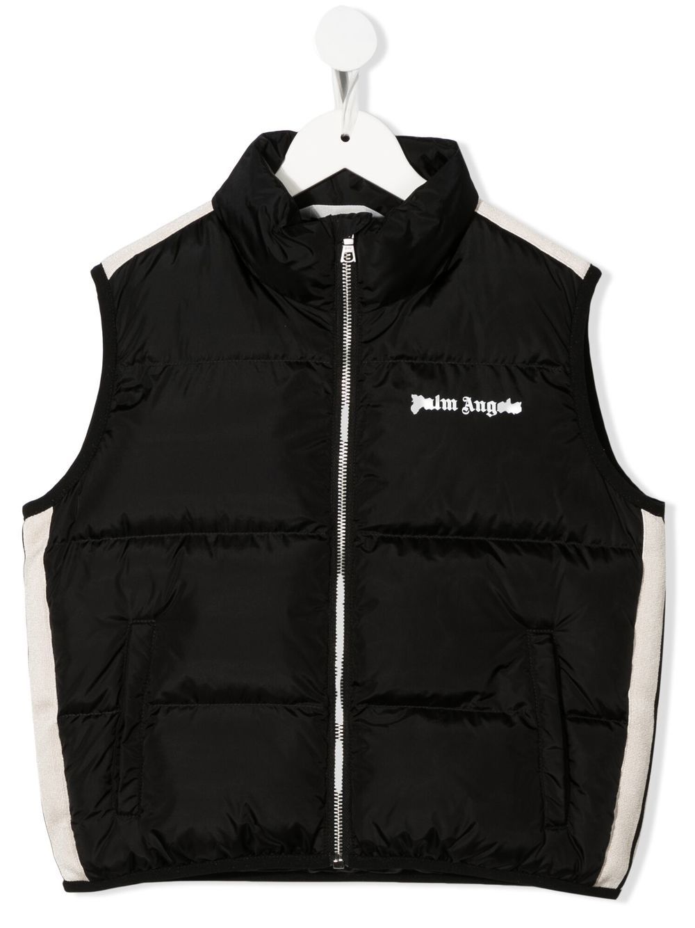 Palm Angels Kids logo-print padded gilet - Black von Palm Angels Kids