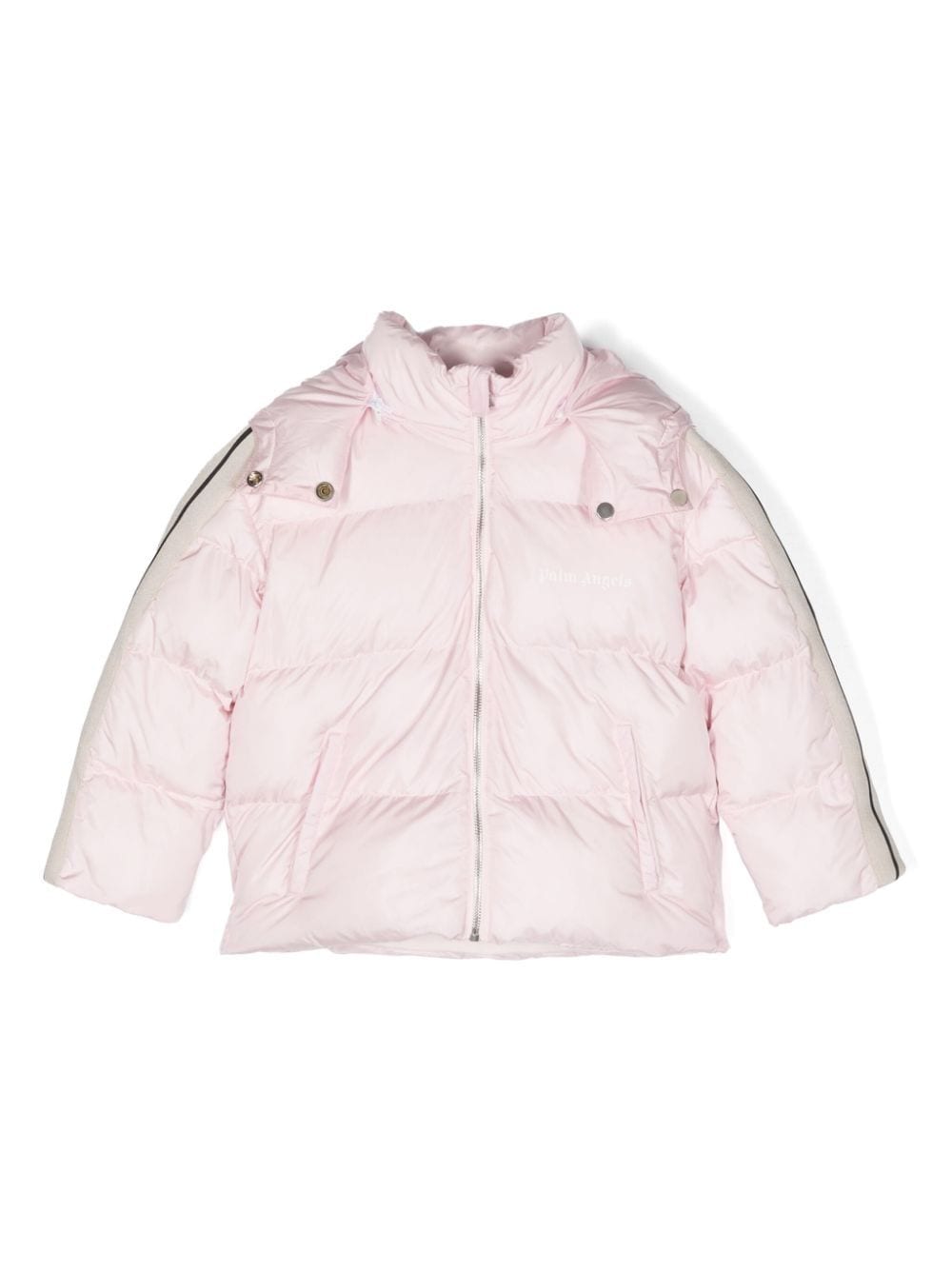 Palm Angels Kids logo-print quilted hooded jacket - Pink von Palm Angels Kids