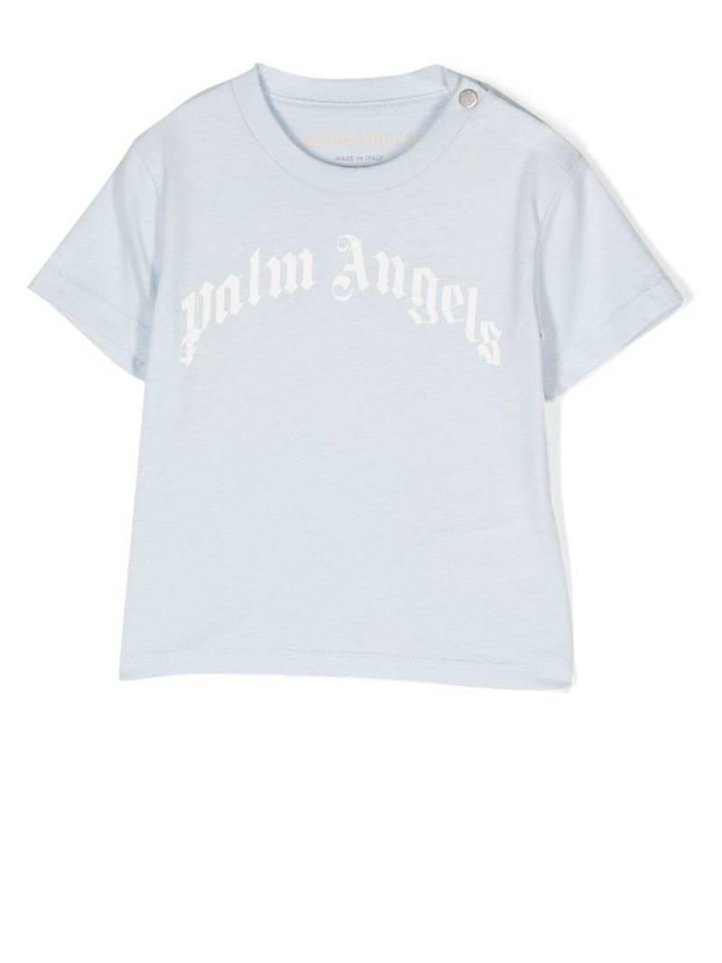 Palm Angels Kids logo-print short-sleeve T-shirt - Blue von Palm Angels Kids