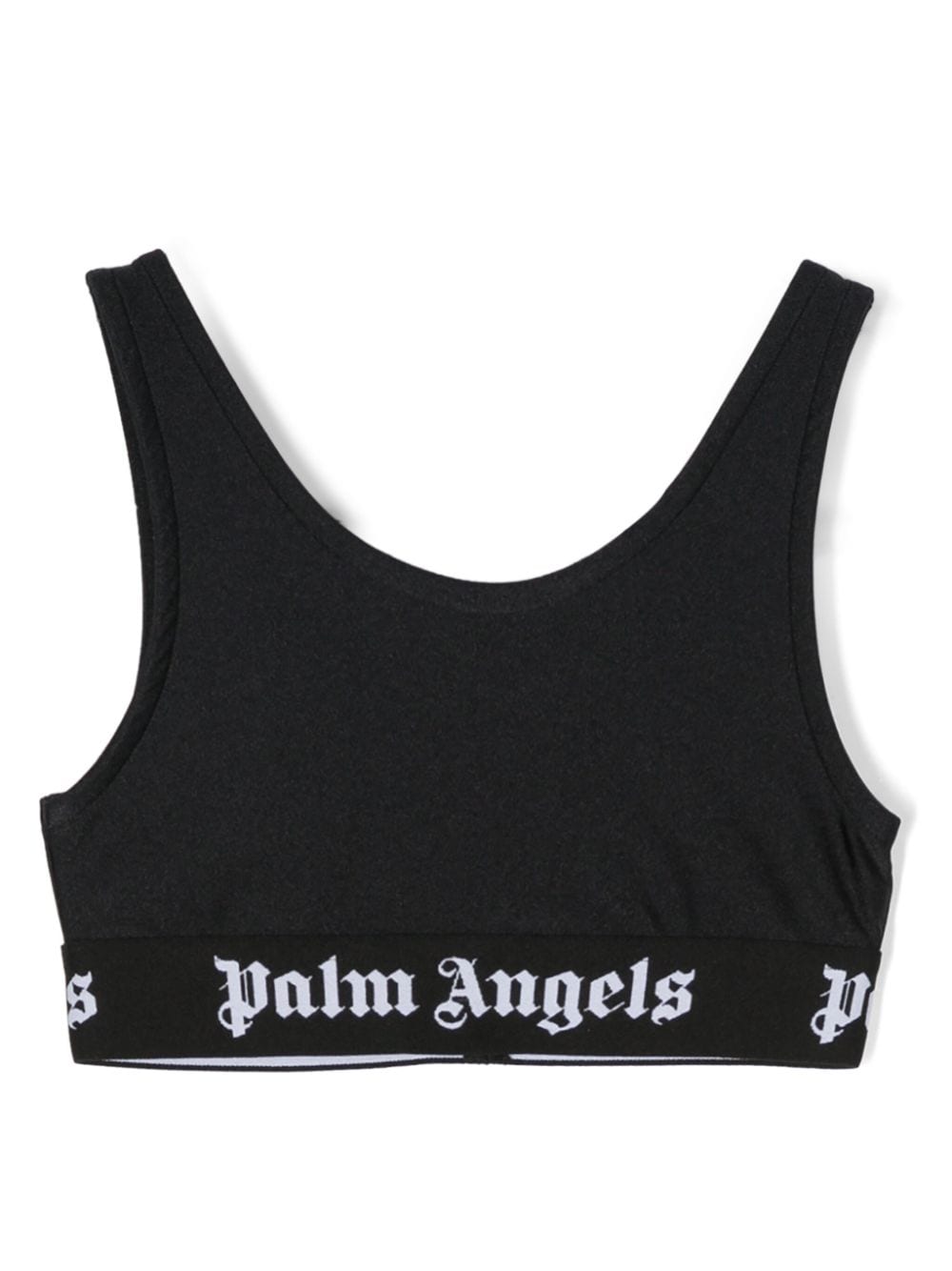 Palm Angels Kids logo-underband crop top - Black von Palm Angels Kids