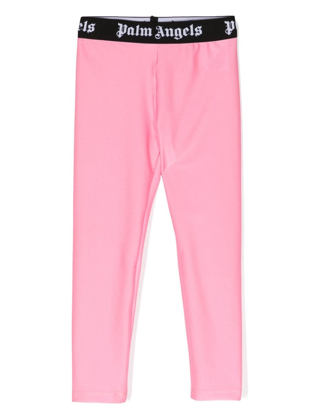 Palm Angels Kids logo-waistband satin leggings - Pink von Palm Angels Kids