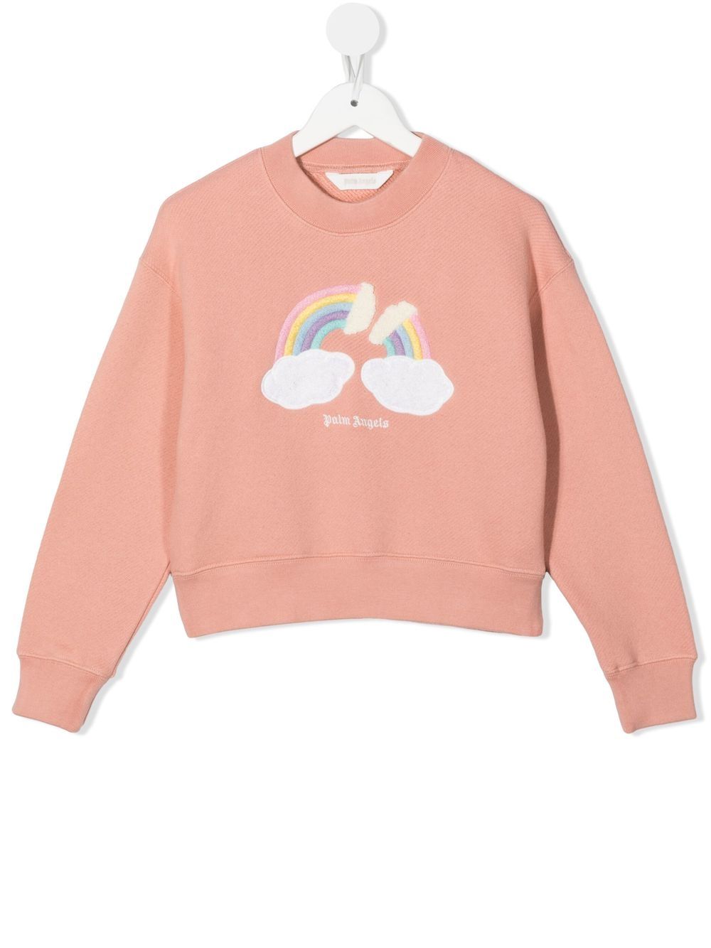 Palm Angels Kids rainbow-print cotton jumper - Pink von Palm Angels Kids