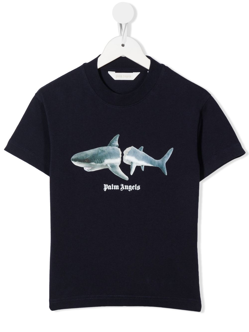 Palm Angels Kids shark-print cotton T-shirt - Blue von Palm Angels Kids